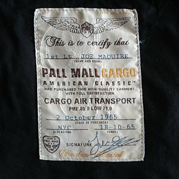 Pall Mall PME Aviatoion Cargo Transport Jacket - Picture 7 of 8